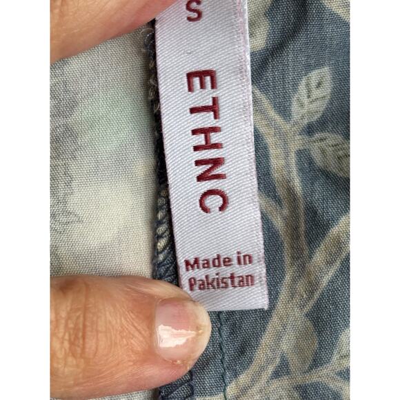 ETHNC blue/gray kimono wrap top, statement, global, romantic, artisan, statement - Picture 5 of 6